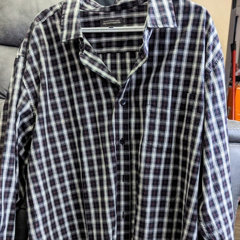 Denver Hayes, 2XL mens button up long sleeve
